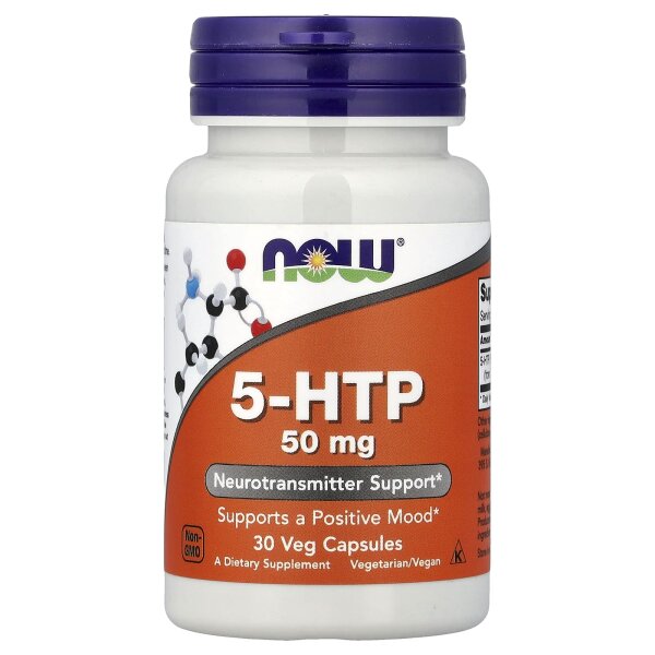 NOW Foods, 5-HTP, 50 mg, 30 pflanzliche Kapseln
