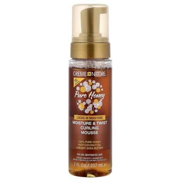 Creme Of Nature, Pure Honey, Moisture & Twist Curling Mousse, 207 ml