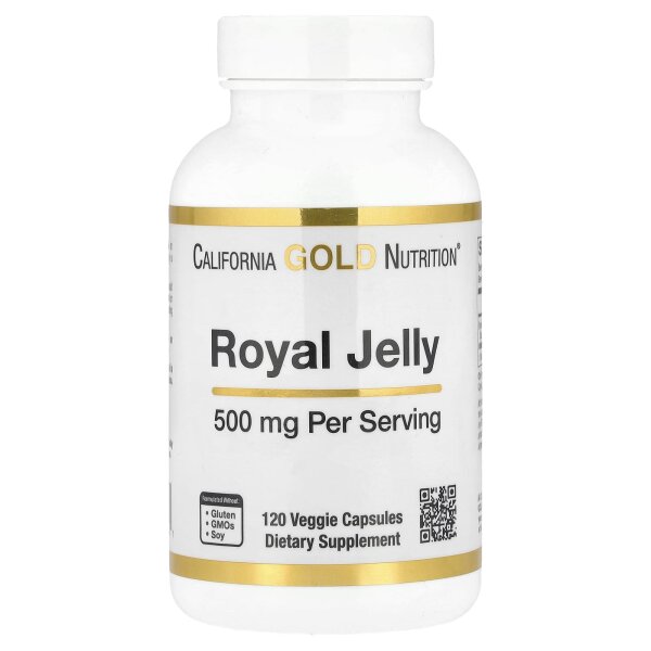 California Gold Nutrition, Gel?e royale, konzentriert und gefriergetrocknet, 500 mg, 120 vegetarische Kapseln
