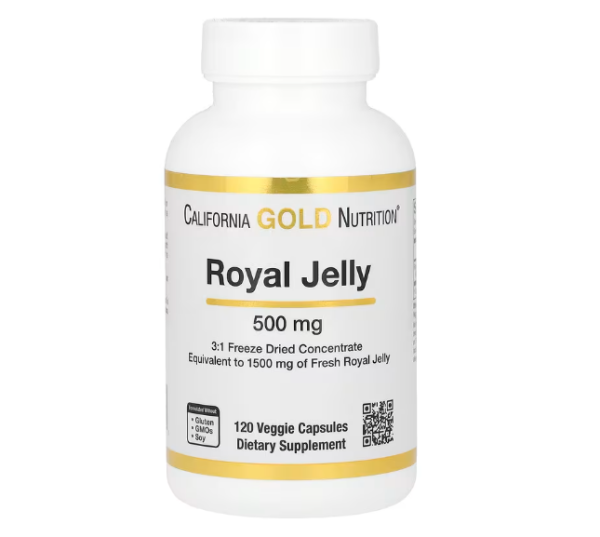 California Gold Nutrition, Gel?e royale, konzentriert und gefriergetrocknet, 500 mg, 120 vegetarische Kapseln