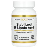 California Gold Nutrition, Stabilized R-Lipoic Acid, stabilisierte R-Lipons?ure, 30 pflanzliche Kapseln