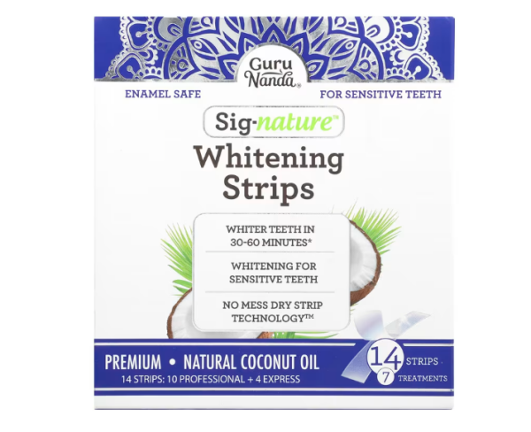 GuruNanda, Sig-Nature Whitening Strips, 14 Streifen
