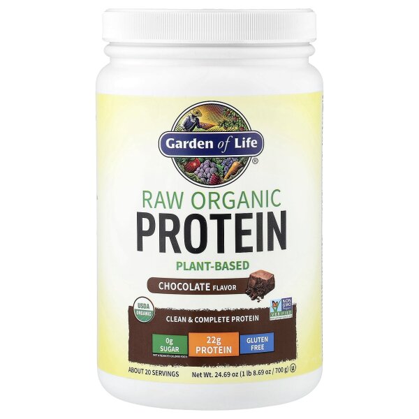 Garden of Life, RAW Organic Protein, Bio-Pflanzenformel, Schokolade, 660 g
