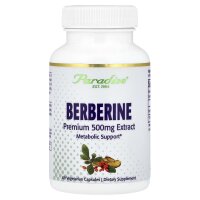 Paradise Herbs, Berberine Extract, Berberinextrakt, 60 pflanzliche Kapseln