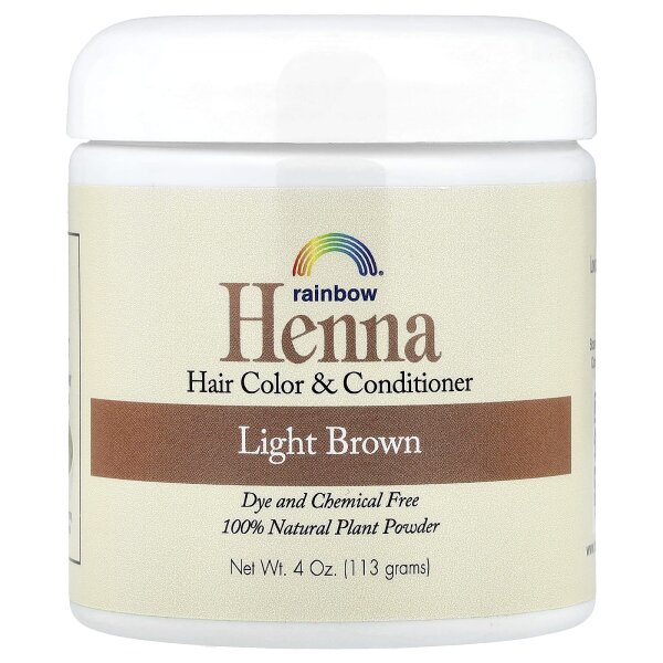 Rainbow Research, Henna, Haarfarbe und Conditioner, Hellbraun, 113 g