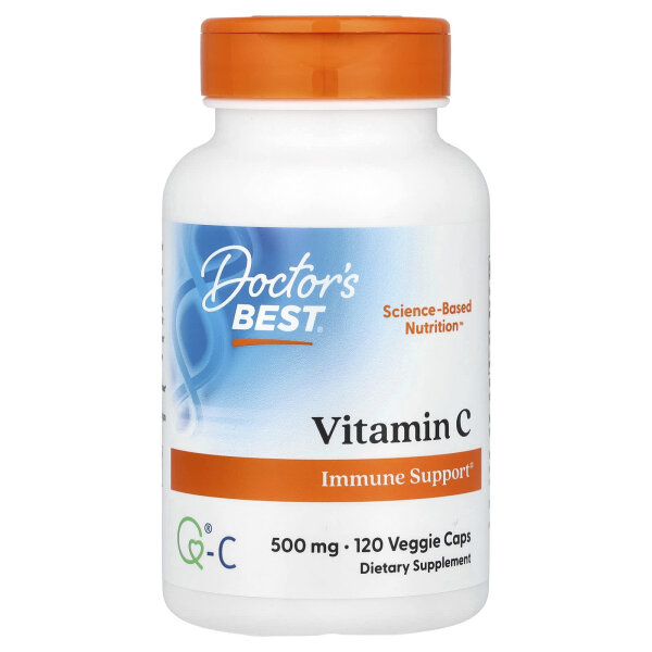 Doctors Best, Vitamin C mit QC, 500 mg, 120 pflanzliche Kapseln