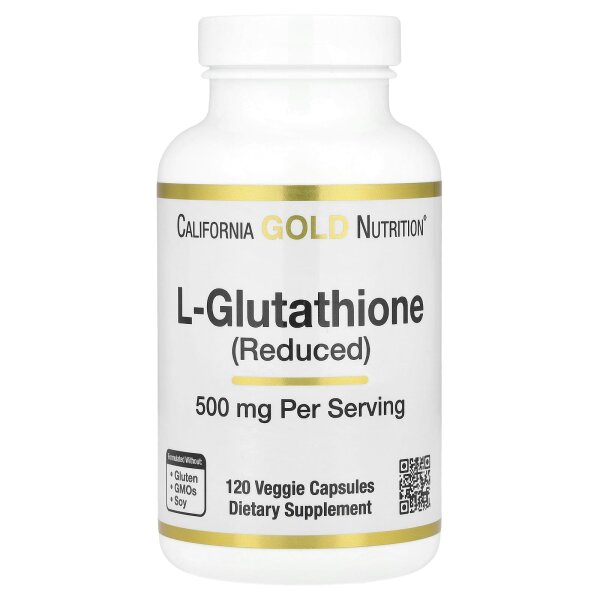 California Gold Nutrition, L-Glutathione (Reduced), (reduziertes) L-Glutathion, 500 mg, 120 pflanzliche Kapseln