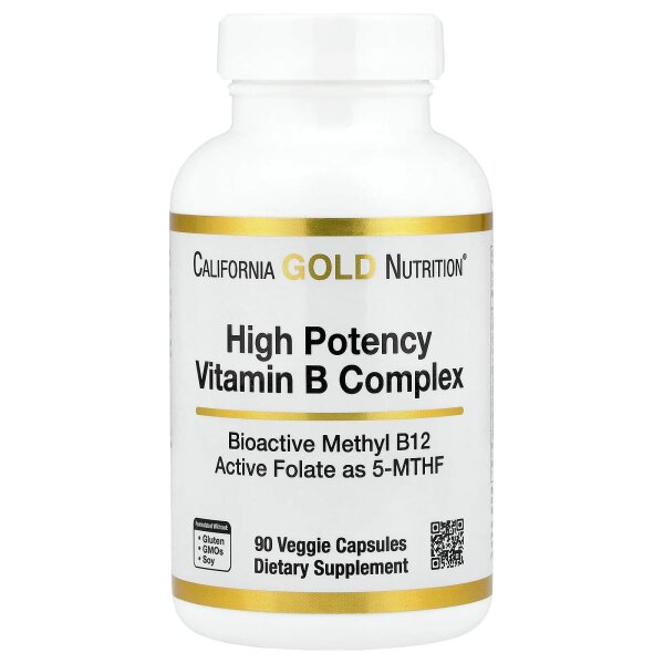Lake Avenue Nutrition, High Potency Vitamin B Complex, hochwirksamer Vitamin-B-Komplex, 90 vegetarische Kapseln