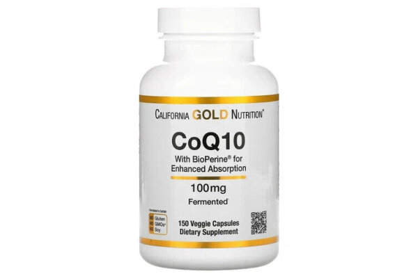 California Gold Nutrition, CoQ10 mit Bioperine, 100 mg, 150 vegetarische Kapseln