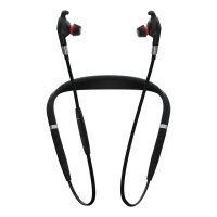 Jabra Evolve 75e MS Wireless Earbuds – Microsoft Certified Earphones With Long-Lasting Battery Life – Vibrating Neckband and Busylight – Black