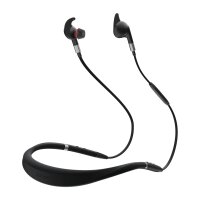 Jabra Evolve 75e MS Wireless Earbuds – Microsoft Certified Earphones With Long-Lasting Battery Life – Vibrating Neckband and Busylight – Black