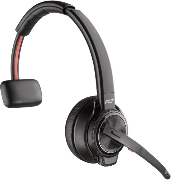 Poly Bluetooth DECT Headset Savi W8210 Monaurale Tragevariante (mit USB) in Schw