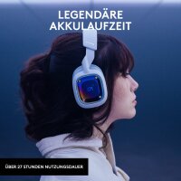 Logitech G Astro A30 LIGHTSPEED Kabelloses Gaming-Headset, Bluetooth-fähig, Dolby Atmos, Abnehmbares Boom, 27 h Akku, 3Daudiokomp., für PS5, PS4, Xbox, Nintendo Switch, PC, Android - Weiß
