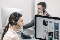Snom A190 DECT-Headset, HD-Sound, Rauschunterdrückung, Schwarz