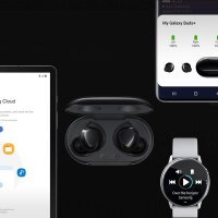 Samsung Galaxy Buds +, Kabellose Kopfhörer, 3 Mikrophone, Sound by AKG, ausdauernder Akku, 2-Wege-Lautsprecher Bluetooth, Schwarz (Deutsche Version)