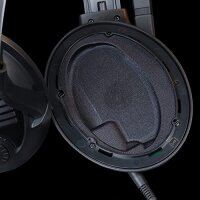 DROP Massdrop x Sennheiser PC37X Gaming-Headset – Mikrofon mit Geräuschunterdrückung mit Over-Ear-Design, 3 m abnehmbares Kabel und Velours-Ohrpolstern, Schwarz
