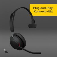 Jabra Evolve2 65 Wireless PC Headset mit Ladestation – Noise Cancelling