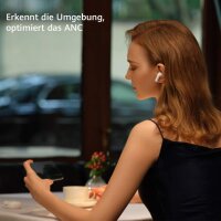 Huawei FreeBuds Pro, True Wireless Bluetooth Kopfhörer mit intelligenter Geräuschunterdrückung (Dynamic Noise Cancellation), 3-Mikrofon-System, Kabellose Schnellladung, Ceramic White