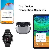 HUAWEI FreeBuds Pro True Wireless Bluetooth Kopfhörer mit intelligenter Geräuschunterdrückung, 3 Mikron System, schnelles kabelloses Aufladen, Silber Frost, 55033466, Silberfrost