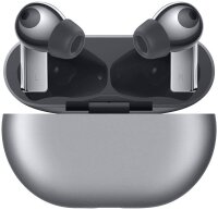 HUAWEI FreeBuds Pro True Wireless Bluetooth Kopfhörer mit intelligenter Geräuschunterdrückung, 3 Mikron System, schnelles kabelloses Aufladen, Silber Frost, 55033466, Silberfrost