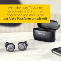 Jabra Elite 85t True Wireless In-Ear Bluetooth Kopfhörer - Earbuds mit Advanced Active Noise Cancellation und kraftvollen Lautsprechern - Kabelloses Ladegehäuse - titanschwarz, Einheitsgröße