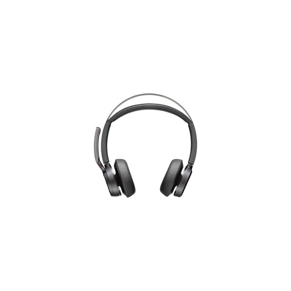 Poly Voyager Focus 2 UC USB-C Headset (Plantronics) - Bluetooth Dual-Ear (Stereo) Headset with Boom Mic - USB-C PC/Mac Compatible - Active Noise Canceling - Works with Teams (Certified), Zoom & more