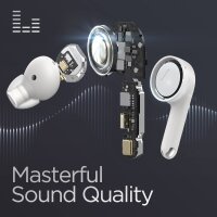 Amazfit Powerbuds Pro Sport Kopfhörer Bluetooth kabellose Earbuds mit aktiver Noise Cancelling, Herzfrequenzüberwachung, Fitnesstracking, 4 Modi, 6 Mikrofonen, 30H Spielzeit, Weiß, Normal