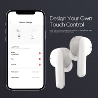 Amazfit Powerbuds Pro Sport Kopfhörer Bluetooth kabellose Earbuds mit aktiver Noise Cancelling, Herzfrequenzüberwachung, Fitnesstracking, 4 Modi, 6 Mikrofonen, 30H Spielzeit, Weiß, Normal