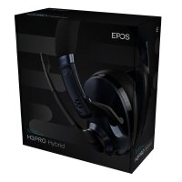 EPOS H3Pro Hybrid PC Gaming Headset mit Mikrofon - Geräuschunterdrückung - Anpassbar - Smart Button Audio Mixing als Bluetooth Kopfhörer und Gaming Suite Surround Sound Windows 10 (Schwarz), Black