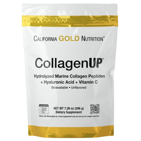 California Gold Nutrition, CollagenUP Meereskollagen + Vitamin C, 206g