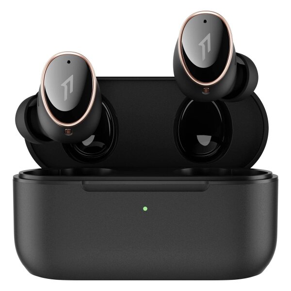 1MORE EVO Noise Canceling Earbuds, Audiophile Kopfhörer mit Dual-Treibern, adaptiver ANC, Bluetooth-Kopfhörer, HiFi-Sound, LDAC, Hi-Res Audio, 6 Mikrofone, 28H Spielzeit, kabelloses Laden, Schwarz