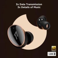 1MORE EVO Noise Canceling Earbuds, Audiophile Kopfhörer mit Dual-Treibern, adaptiver ANC, Bluetooth-Kopfhörer, HiFi-Sound, LDAC, Hi-Res Audio, 6 Mikrofone, 28H Spielzeit, kabelloses Laden, Schwarz