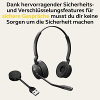 Jabra Engage 55 Schnurloses Stereo-Headset mit Link 400 USB-A DECT-Adapter - Mik