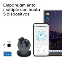 LG TONE Free DT90Q In-Ear Bluetooth Kopfhörer mit Dolby Atmos-Sound, MERIDIAN-Technologie, ANC (Active Noise Cancellation), Uvnano & IPX4-Spritzwasserschutz - Schwarz