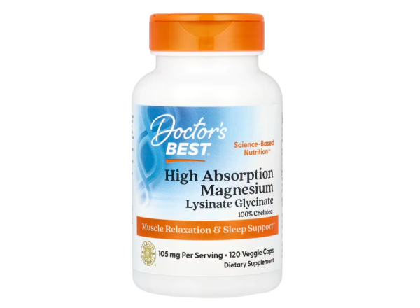 Doctors Best High Absorption Magnesium - 105 mg, 120 pflanzliche Kapseln