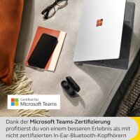 Jabra Evolve2 Buds True Wireless In-Ear-Bluetooth mit aktiver Geräuschunterdrückung (ANC), 4 Mic MultiSensor Voice-Technologie - für MS Teams und alle gängigen Meeting-Apps zertifiziert - Schwarz