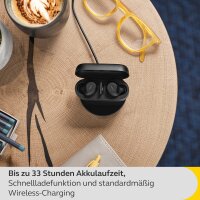 Jabra Evolve2 Buds True Wireless In-Ear-Bluetooth mit aktiver Geräuschunterdrückung (ANC), 4 Mic MultiSensor Voice-Technologie - für MS Teams und alle gängigen Meeting-Apps zertifiziert - Schwarz