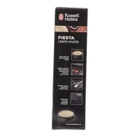 Russell Hobbs Crêpes Maker [Ø30cm, antihaftbeschichtete Platte, inkl. Teigverteiler & Wender] Fiesta Elektrogrill (für Crepes, Pancakes, Galettes & Burritos, Taccos, 1000W) Tischgrill 20920-56