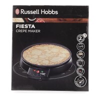 Russell Hobbs Crêpes Maker [Ø30cm, antihaftbeschichtete Platte, inkl. Teigverteiler & Wender] Fiesta Elektrogrill (für Crepes, Pancakes, Galettes & Burritos, Taccos, 1000W) Tischgrill 20920-56