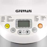G3 Ferrari G10078 Brotbackautomat "Pagnotta", 550 W, Edelstahl, 19 Programme, Silber/Weiß