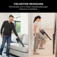 Shark kabelloser Akku-Staubsauger mit Anti-Hair-Wrap-Technologie, 40 Min Laufzeit, Staubsauger kabellos mit Polster- und Fugendüse, Dunkelblau, IZ103EUGB