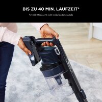 Shark kabelloser Akku-Staubsauger mit Anti-Hair-Wrap-Technologie, 40 Min Laufzeit, Staubsauger kabellos mit Polster- und Fugendüse, Dunkelblau, IZ103EUGB