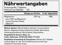Doctors Best, High Absorption Magnesium, 100% Chelated, 240 Veg. Tabletten