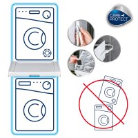 CARE+PROTECT Universaler Zwischenbaurahmen mit ausziehbarem Boden für Waschmaschinen und Trockner, passend für Geräte mit Tiefe 47-62 cm, platzsparend, weiß, eckige Front