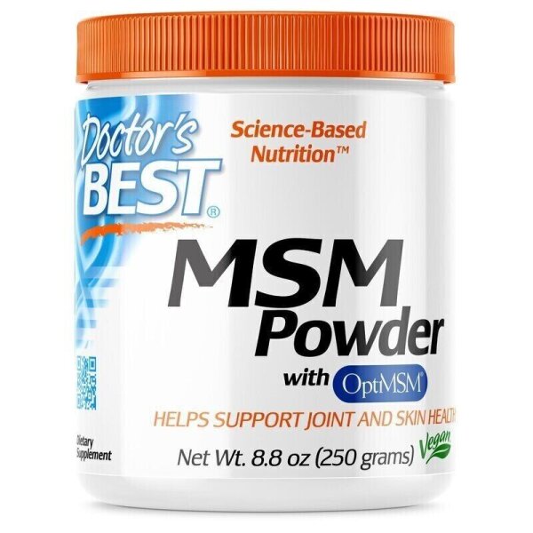Doctors Best, MSM Powder with OptiMSM, MSM-Pulver mit OptiMSM, 250 g