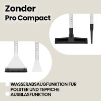 Zeegma ZONDER Pro COMPACT - BITTE LESEN - Nass-/Trockensauger, Kompakter Industriestaubsauger 1000W, Behälter 6 L, Polster- und Teppichdüste, Ausblasfunktion