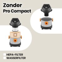 Zeegma ZONDER Pro COMPACT - BITTE LESEN - Nass-/Trockensauger, Kompakter Industriestaubsauger 1000W, Behälter 6 L, Polster- und Teppichdüste, Ausblasfunktion