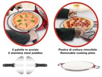 BEPER P101CUD301 Elektrischer Pizzaofen 1200W Temperatur 400°C, 31 cm Backplatte