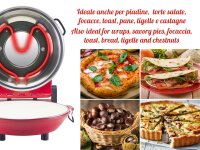 BEPER P101CUD301 Elektrischer Pizzaofen 1200W Temperatur 400°C, 31 cm Backplatte