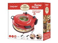 BEPER P101CUD301 Elektrischer Pizzaofen 1200W Temperatur 400°C, 31 cm Backplatte